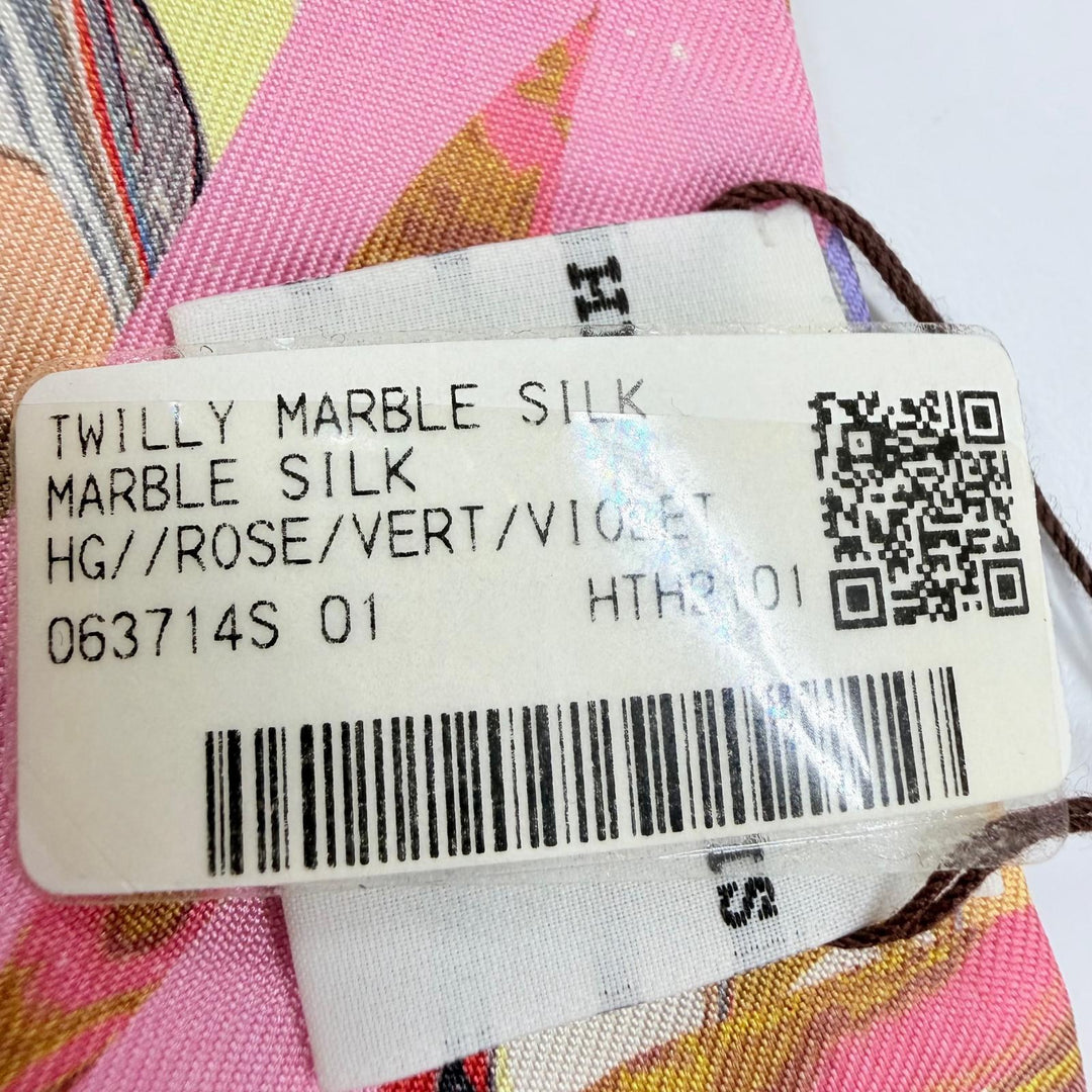 Pristine HERMES scarf Kyoto Marble Ex-Libris Marble Silk silk Women