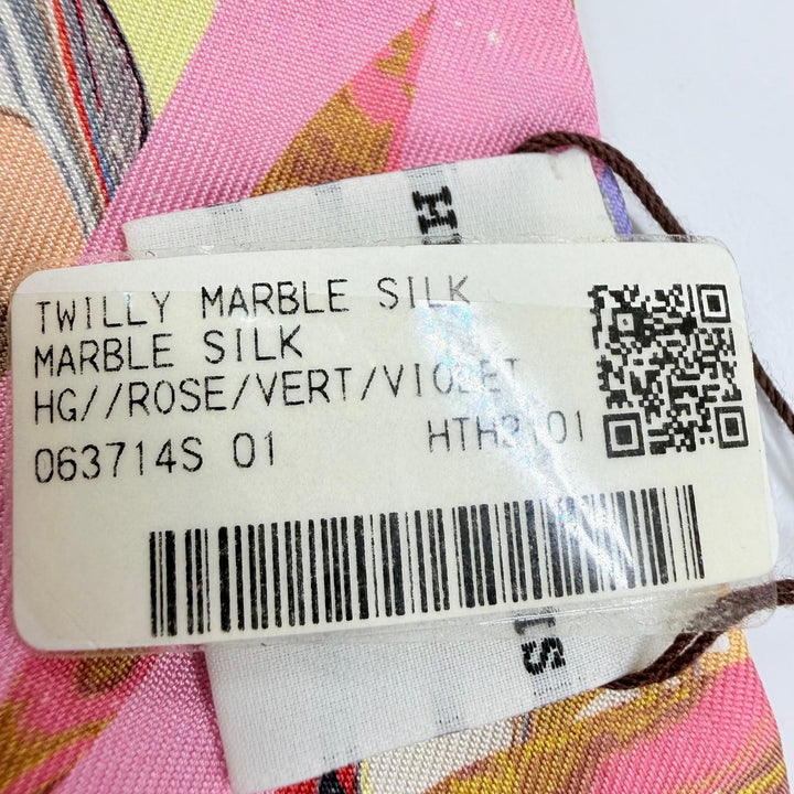 Pristine HERMES scarf Kyoto Marble Ex-Libris Marble Silk silk Women