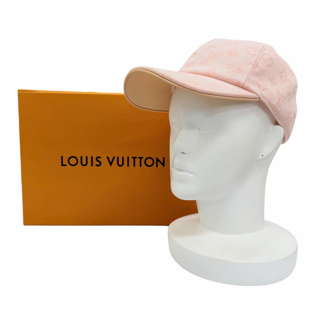 Excellent LOUIS VUITTON cap Cap Be My Cap Monogram pink cotton Women M77543