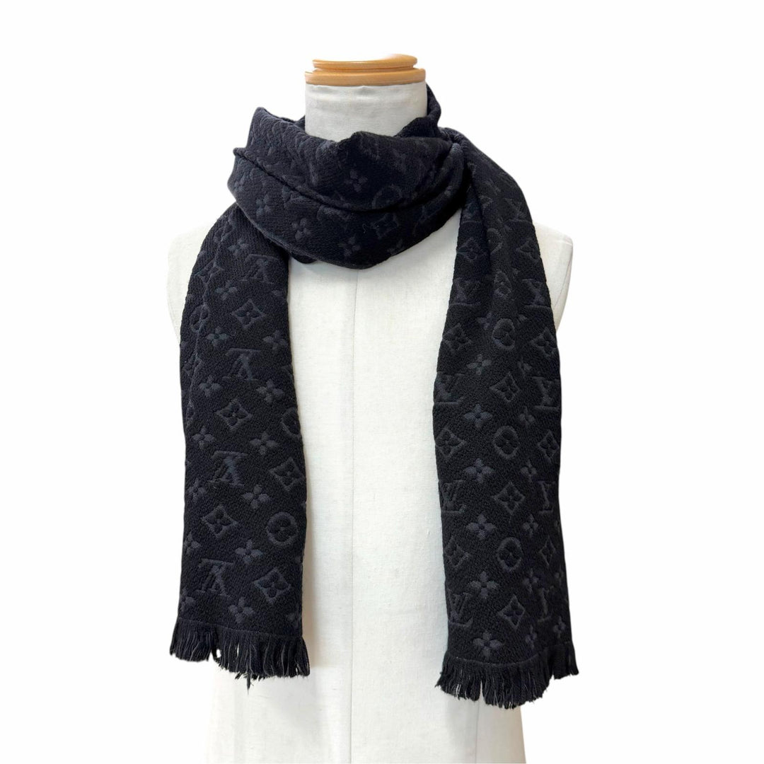 Great LOUIS VUITTON Scarf Esharp monogram classic wool mens M70520