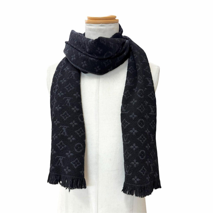 Great LOUIS VUITTON Scarf Esharp monogram classic wool mens M70520
