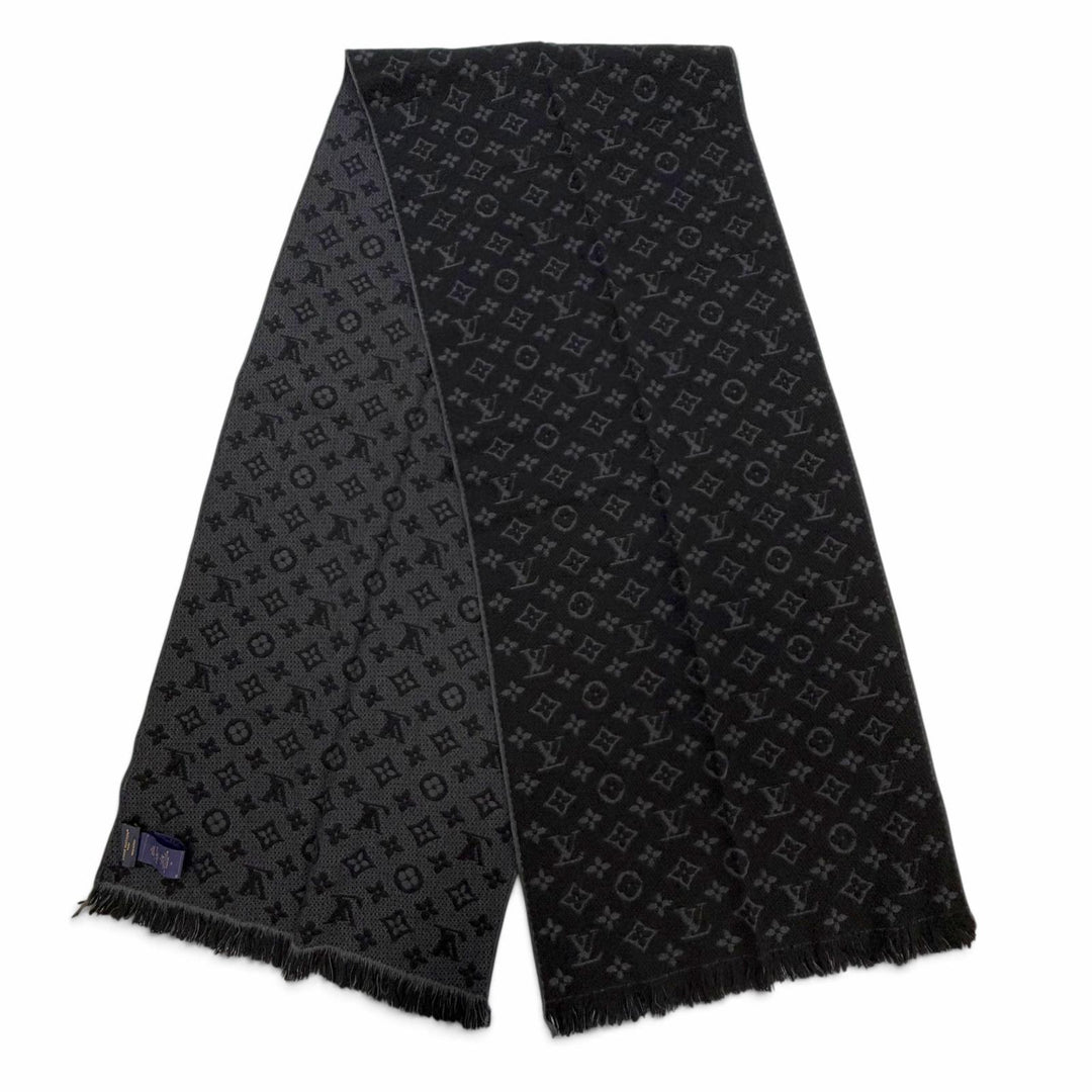 Great LOUIS VUITTON Scarf Esharp monogram classic wool mens M70520