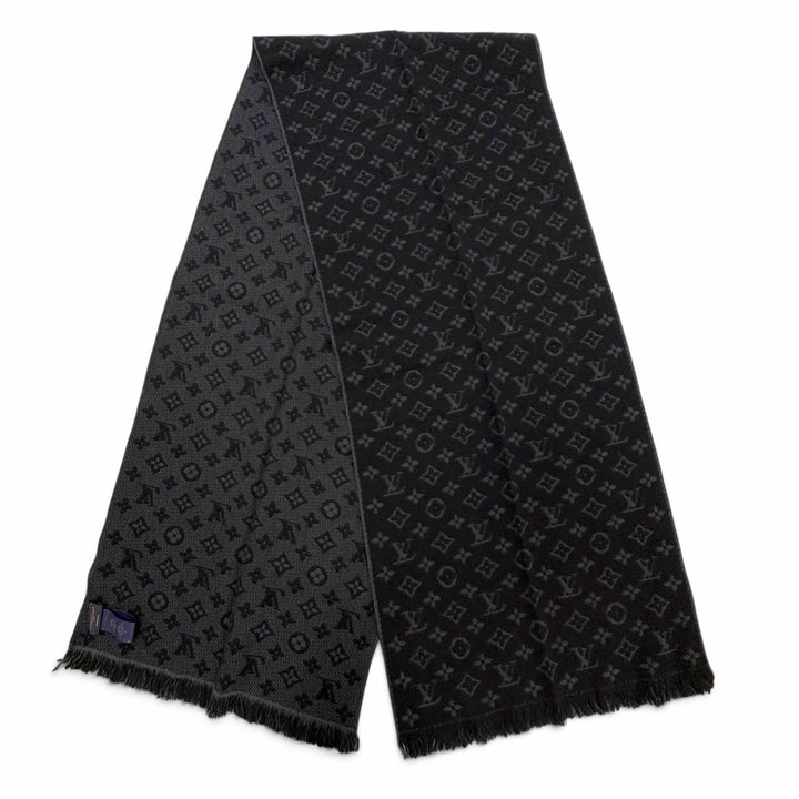 Great LOUIS VUITTON Scarf Esharp monogram classic wool mens M70520