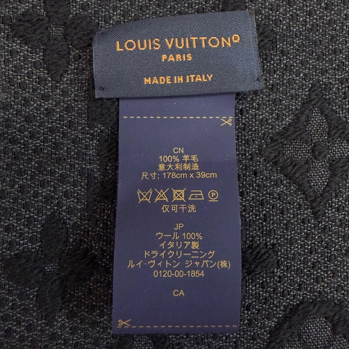 Great LOUIS VUITTON Scarf Esharp monogram classic wool mens M70520