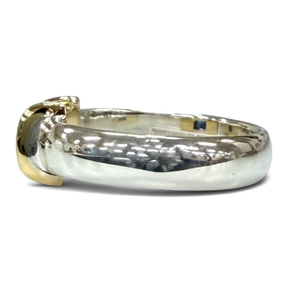 Excellent TIFFANY&Co. Ring ring Sapphire Square Silver 925 Women