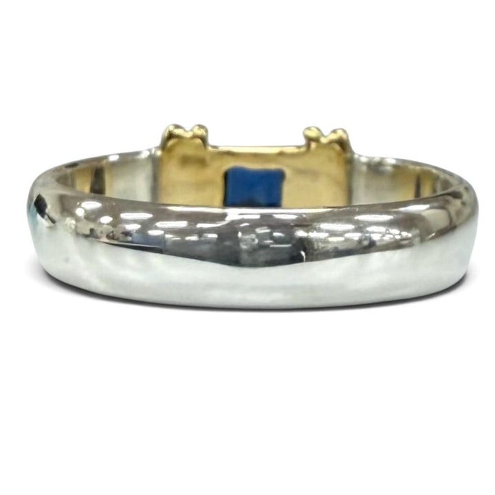 Excellent TIFFANY&Co. Ring ring Sapphire Square Silver 925 Women