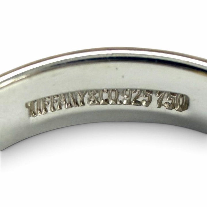 Excellent TIFFANY&Co. Ring ring Sapphire Square Silver 925 Women