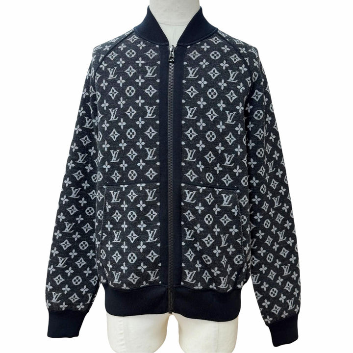 Excellent LOUIS VUITTON Blouson Monogram Reversible Track Top Zip-Up Jacket M
