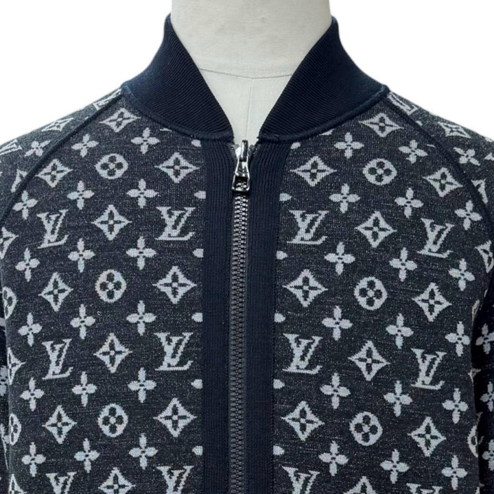 Excellent LOUIS VUITTON Blouson Monogram Reversible Track Top Zip-Up Jacket M