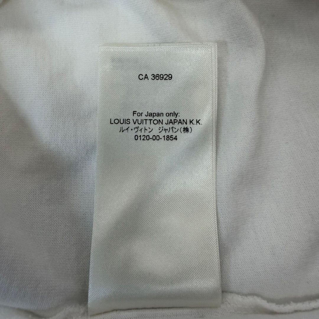 Excellent LOUIS VUITTON Short sleeve T-shirt Embroidered white cotton mens M