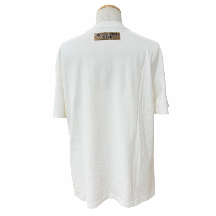 Excellent LOUIS VUITTON Short sleeve T-shirt Embroidered white cotton mens M
