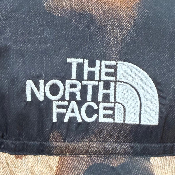Excellent Supreme THE NORTH FACE Denim print Nuptse jacket Nylon S ND52100I