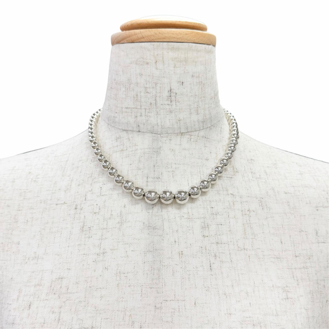Great TIFFANY&Co. Necklace Granged Ball Necklace Silver 925 Women
