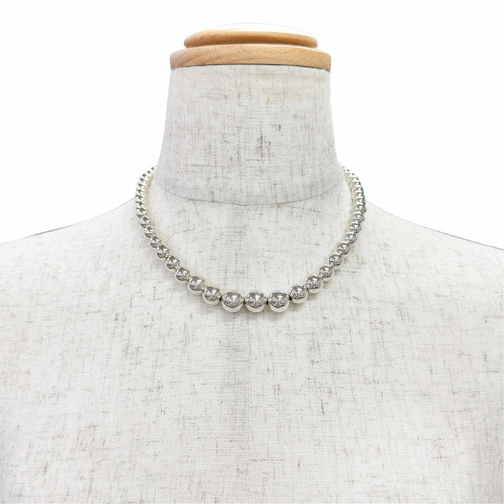 Great TIFFANY&Co. Necklace Granged Ball Necklace Silver 925 Women