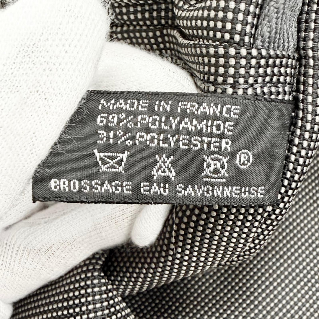 Excellent HERMES Her Line GM Tote Serie Button Canvas Large Tote Bag gray