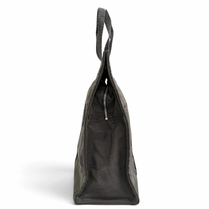 Excellent HERMES Her Line GM Tote Serie Button Canvas Large Tote Bag gray