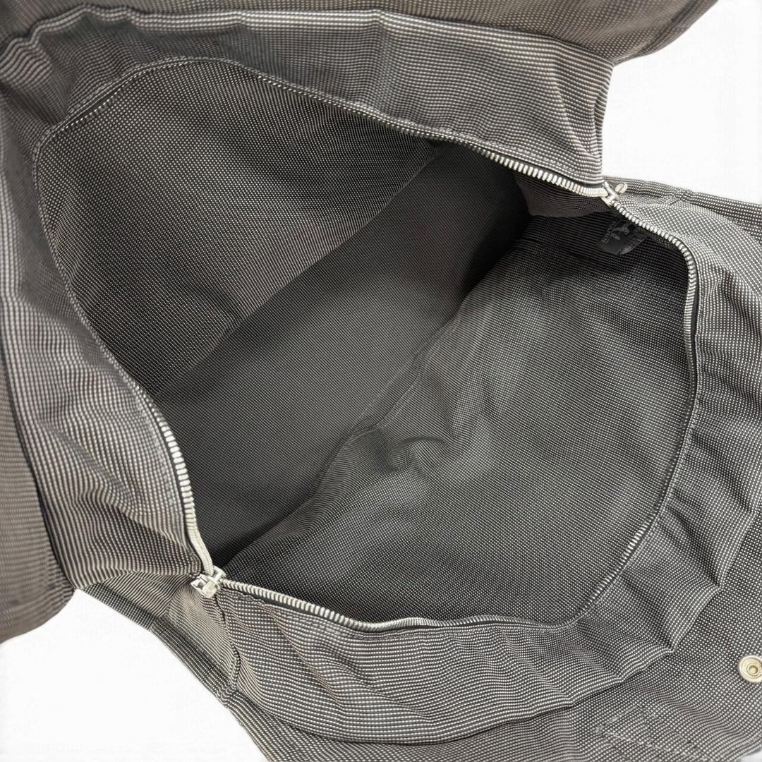 Excellent HERMES Her Line GM Tote Serie Button Canvas Large Tote Bag gray