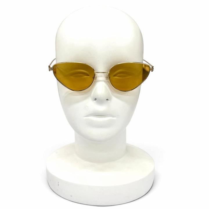 Pristine Cartier sunglasses Première de Cartier 2C Decor Cat's Eye gold CT0155S