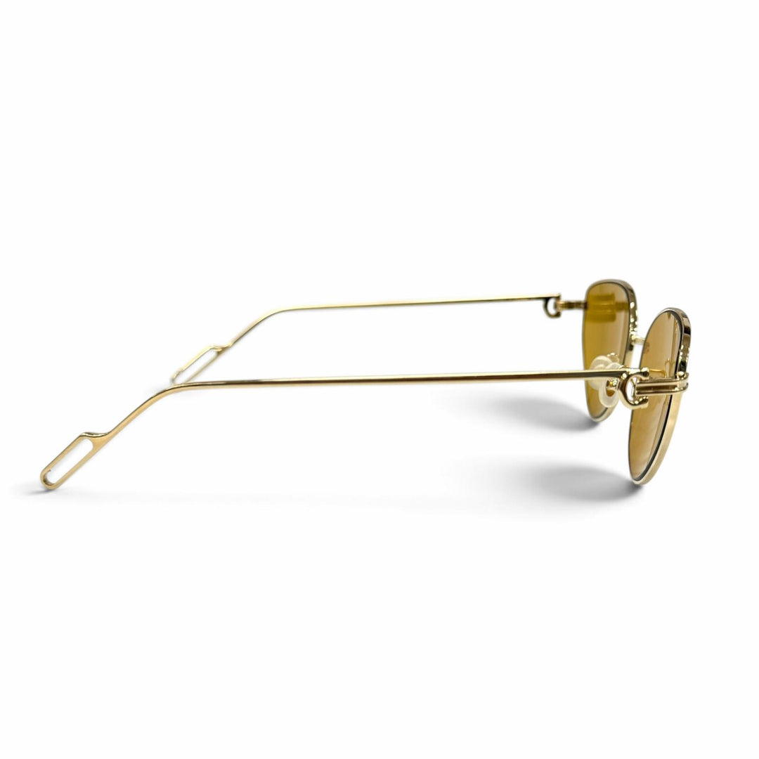 Pristine Cartier sunglasses Première de Cartier 2C Decor Cat's Eye gold CT0155S