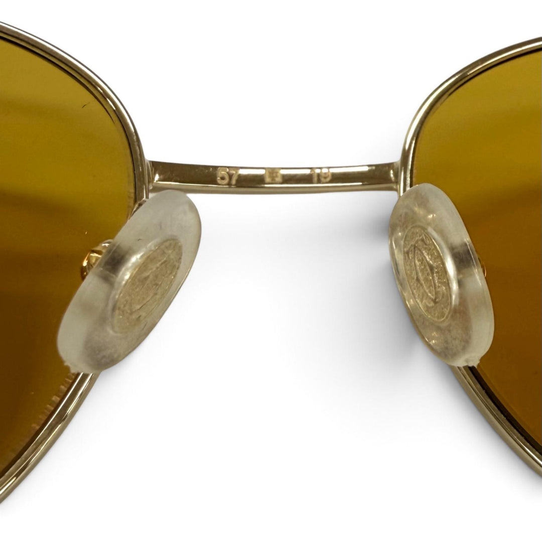 Pristine Cartier sunglasses Première de Cartier 2C Decor Cat's Eye gold CT0155S