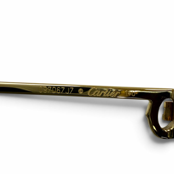 Pristine Cartier sunglasses Trinity Cats eye gold Women CT01555