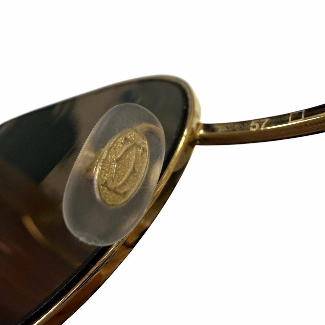 Pristine Cartier sunglasses Trinity Cats eye gold Women CT01555