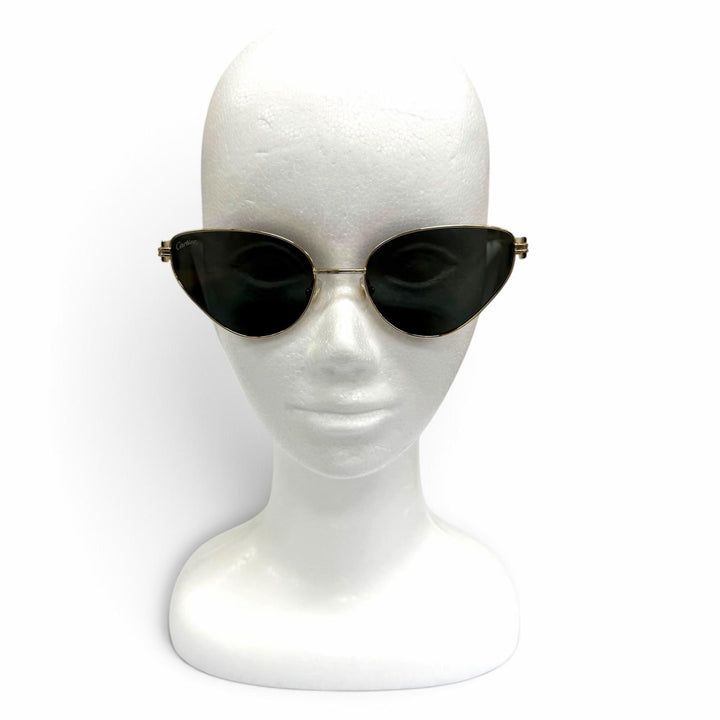 Pristine Cartier sunglasses Trinity Cats eye gold Women CT01555