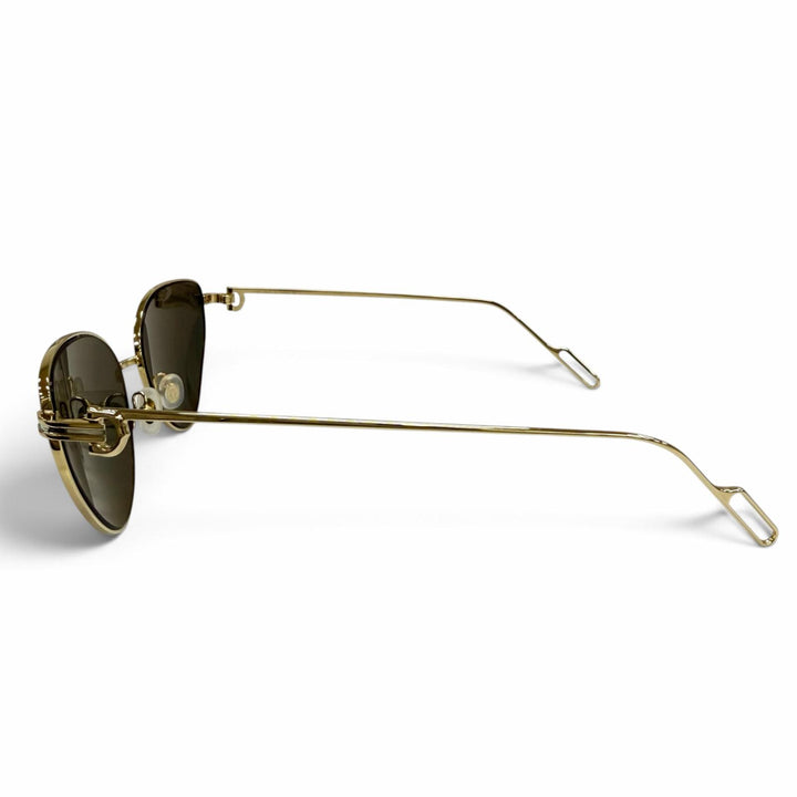 Pristine Cartier sunglasses Trinity Cats eye gold Women CT01555