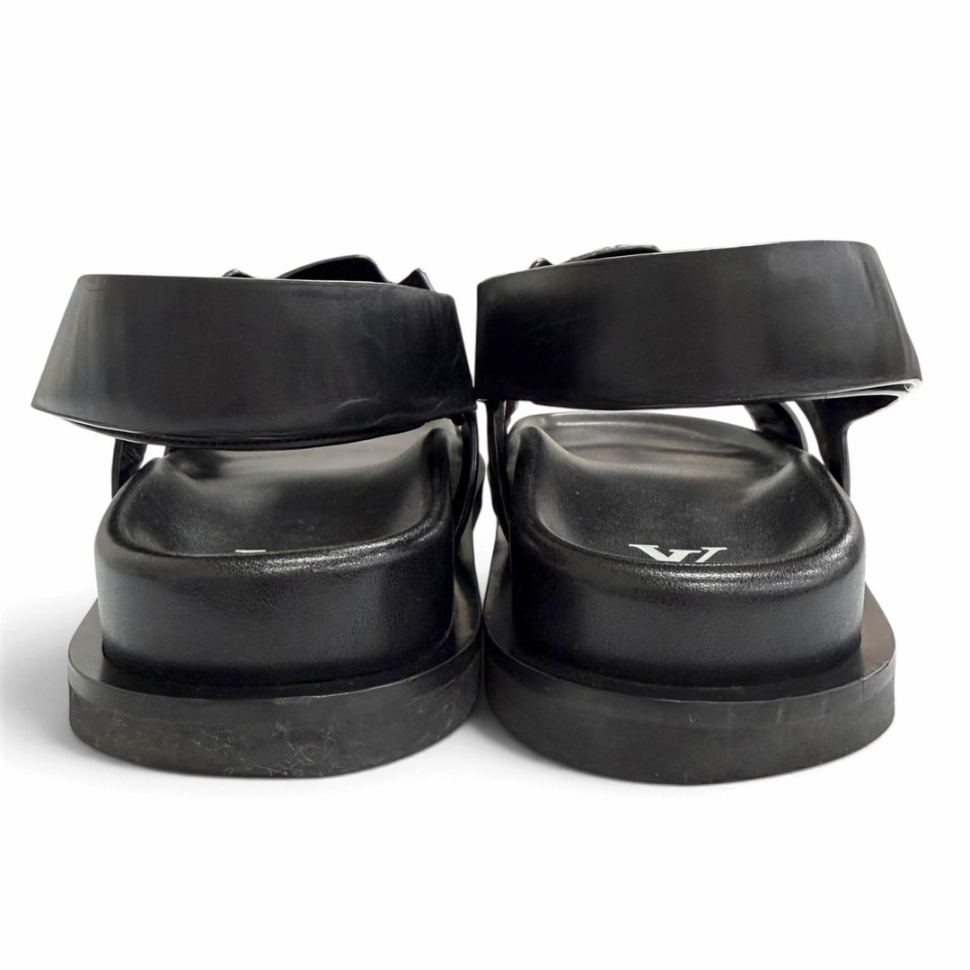 Great LOUIS VUITTON Sandals Mules, leather shower sandals, slide sandals black
