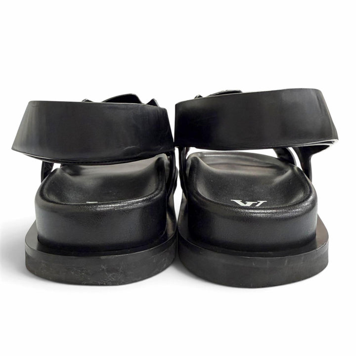 Great LOUIS VUITTON Sandals Mules, leather shower sandals, slide sandals black