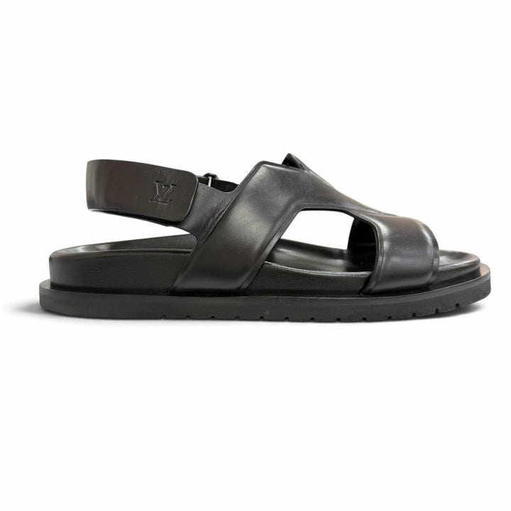 Great LOUIS VUITTON Sandals Mules, leather shower sandals, slide sandals black