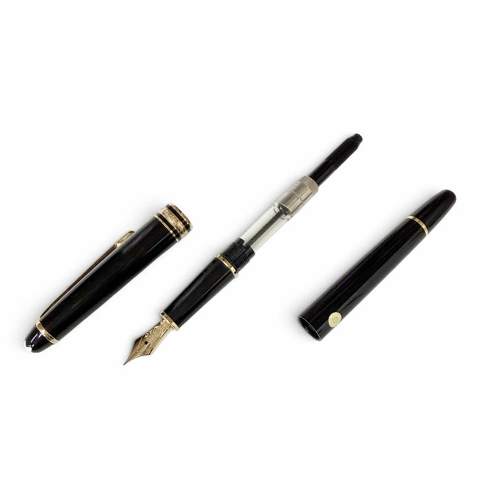 Great MONTBLANC fountain pen Meisterstück Classic Cap type black 14K mens