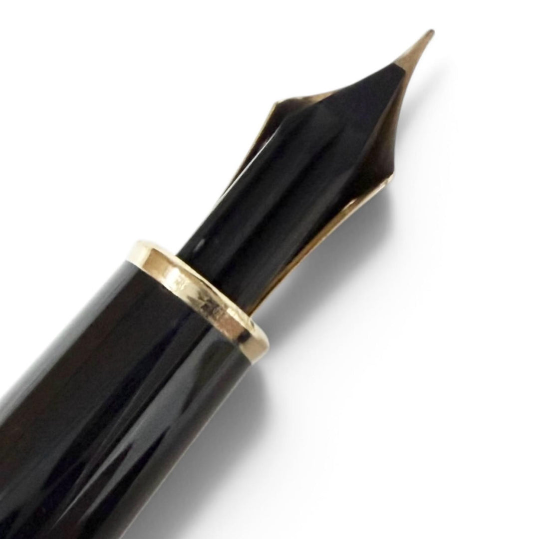 Great MONTBLANC fountain pen Meisterstück Classic Cap type black 14K mens
