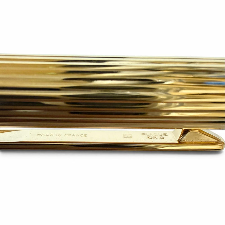 Great Cartier Ballpoint pen Must de Cartier Stripe Pattern Twist Type gold