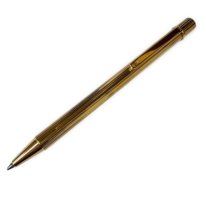 Great Cartier Ballpoint pen Must de Cartier Stripe Pattern Twist Type gold