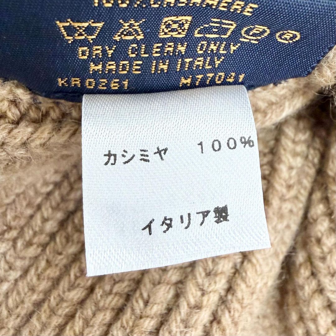 Great LOUIS VUITTON Knit cap Bonnet LV Ahead Knit hat Brown cashmere M77041