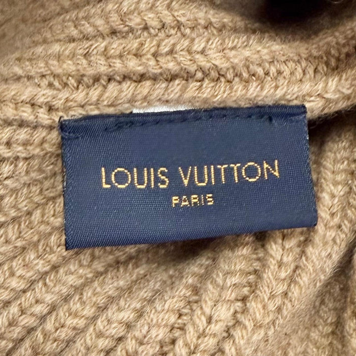 Great LOUIS VUITTON Knit cap Bonnet LV Ahead Knit hat Brown cashmere M77041