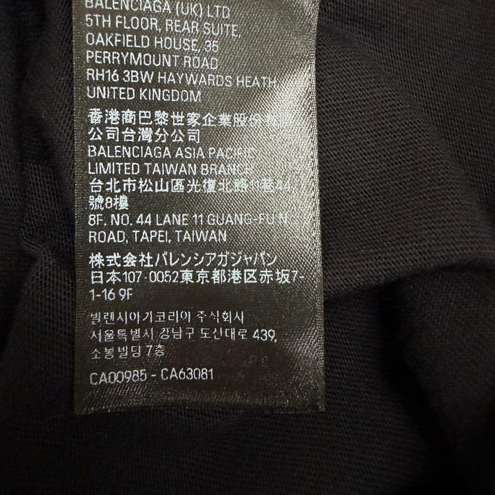 Excellent BALENCIAGA Short sleeve T-shirt Layered Sports logo Tee black
