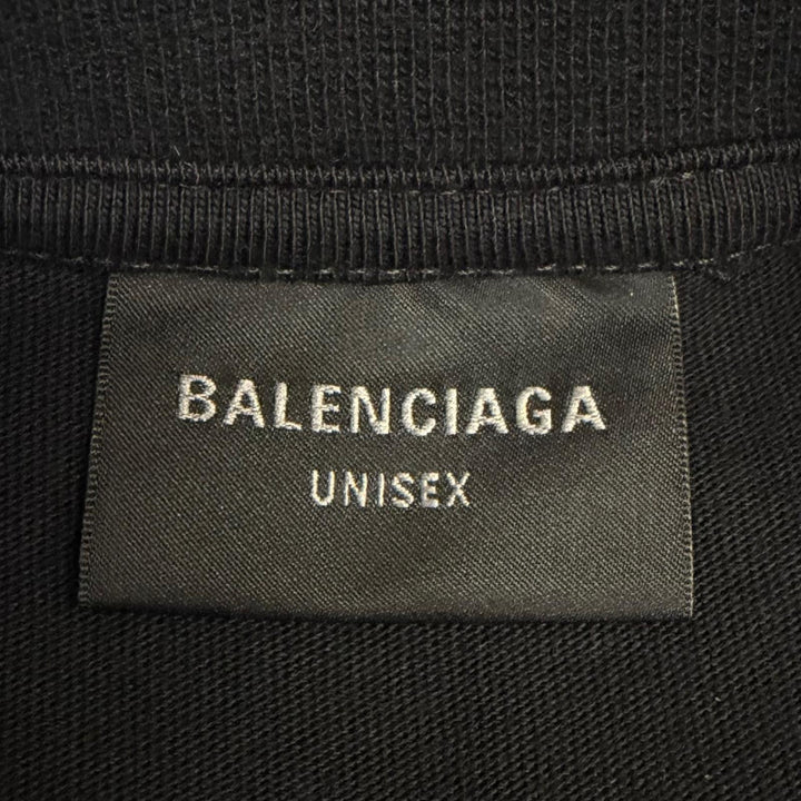 Excellent BALENCIAGA Short sleeve T-shirt Layered Sports logo Tee black