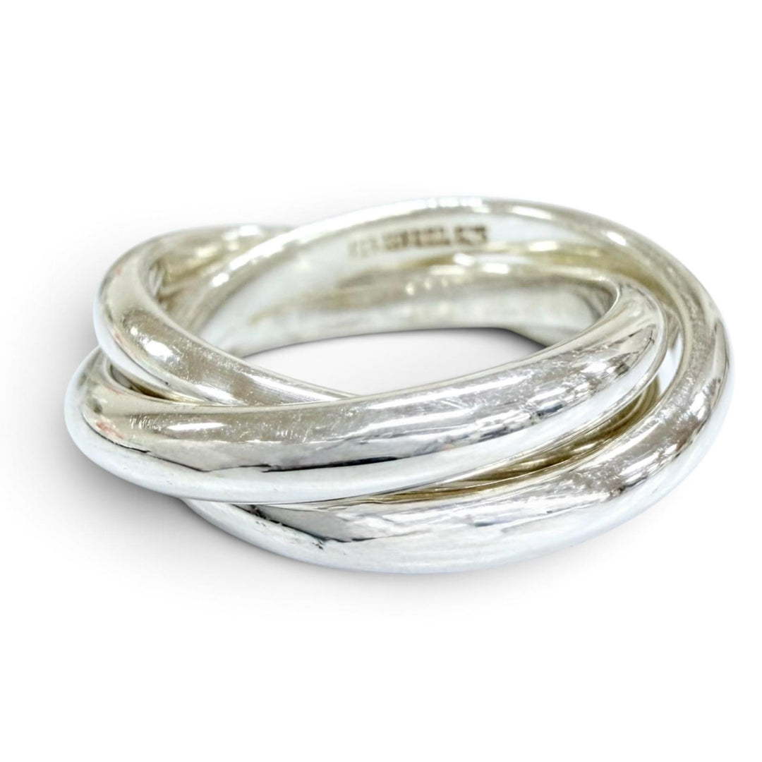 Great TIFFANY&Co. Ring ring Trinity ring Triple ring accessory Silver 925 Women