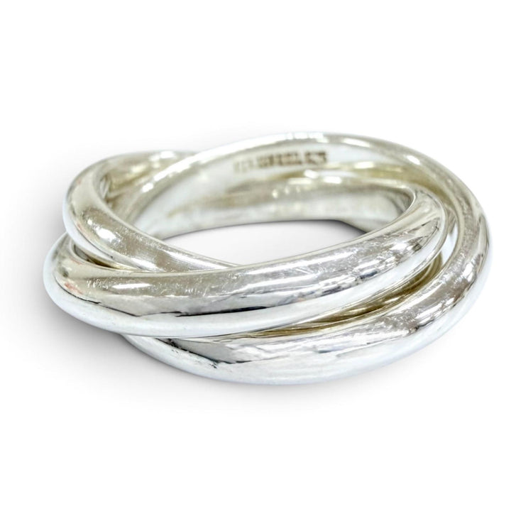 Great TIFFANY&Co. Ring ring Trinity ring Triple ring accessory Silver 925 Women