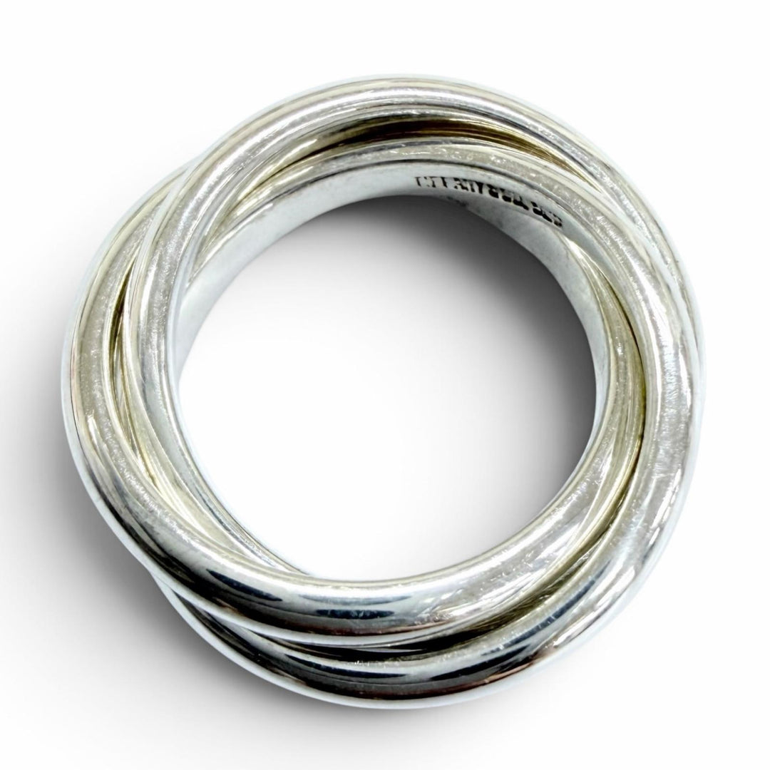 Great TIFFANY&Co. Ring ring Trinity ring Triple ring accessory Silver 925 Women
