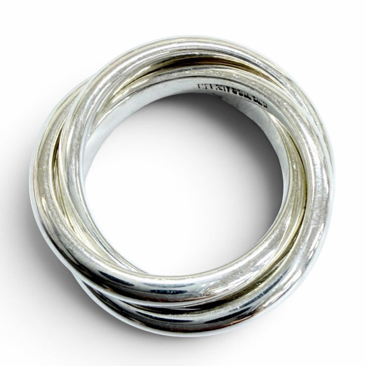 Great TIFFANY&Co. Ring ring Trinity ring Triple ring accessory Silver 925 Women