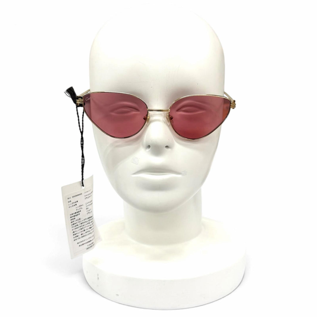 Pristine Cartier Glasses Première de Cartier 2C Decor Cat's Eye Red CT0155S