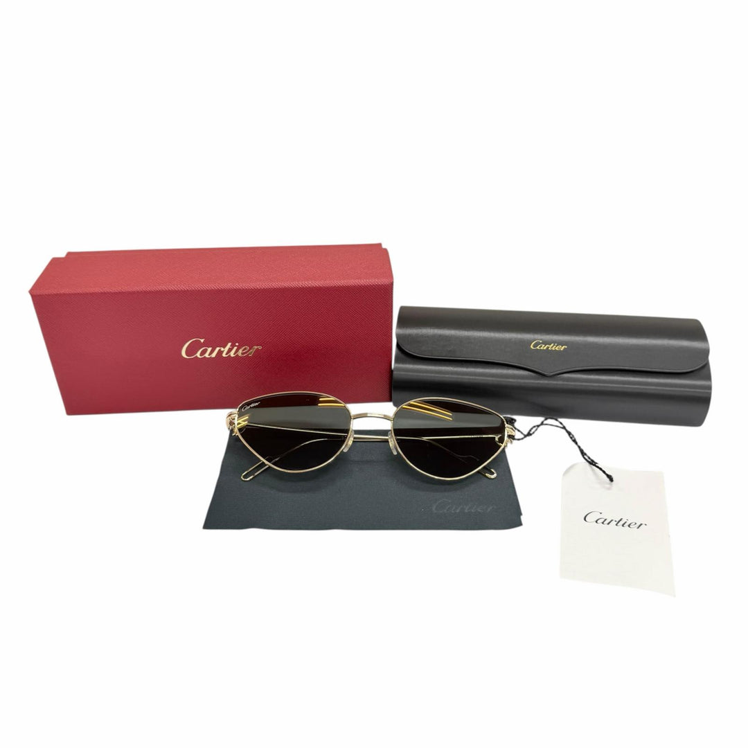 Pristine Cartier sunglasses Trinity 2C Decor Cat's Eye gold Women CT0155S