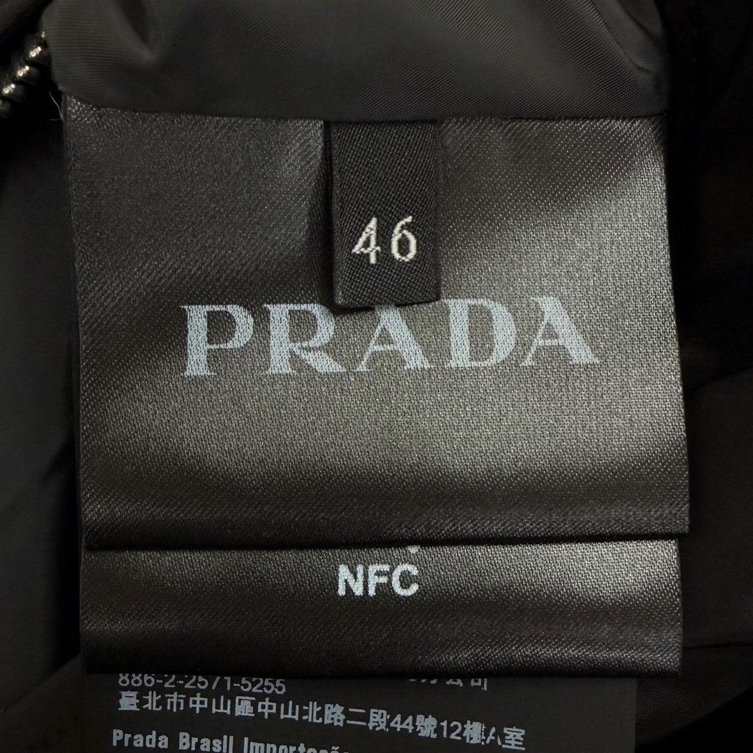 Excellent PRADA Blouson Reversible Padded Jacket Triangle