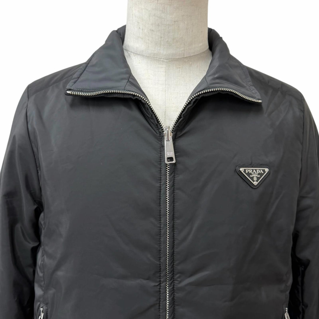 Excellent PRADA Blouson Reversible Padded Jacket Triangle