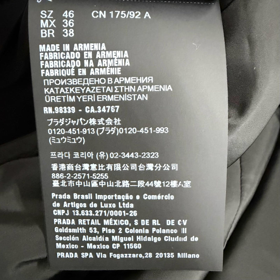 Excellent PRADA Blouson Reversible Padded Jacket Triangle