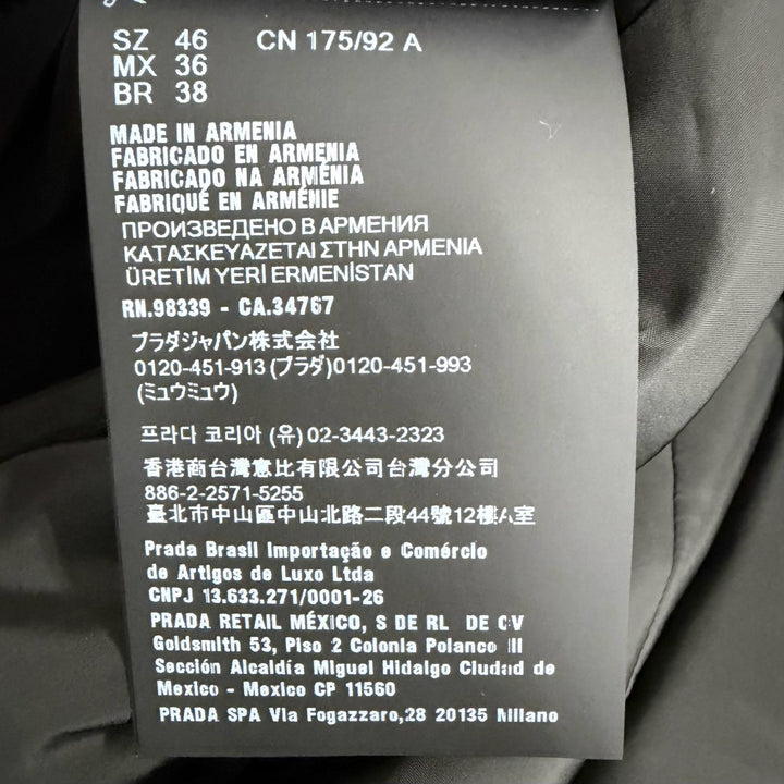 Excellent PRADA Blouson Reversible Padded Jacket Triangle