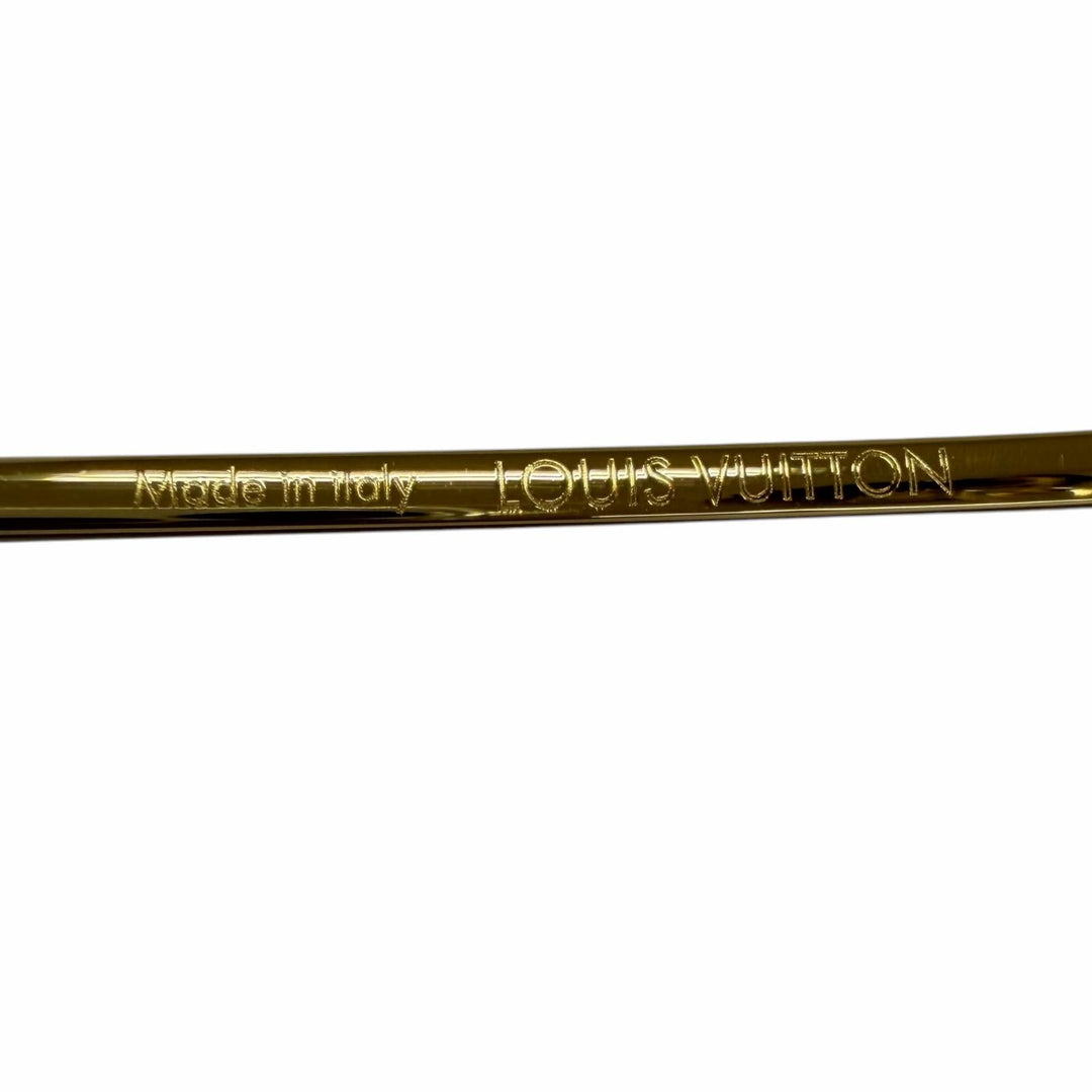 Excellent LOUIS VUITTON sunglasses clock wise Monogram gold